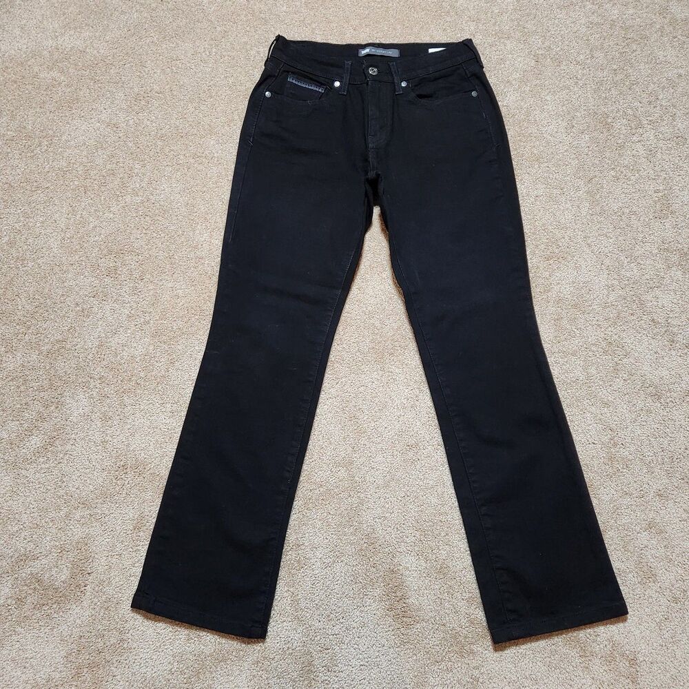 Levi's 505 Jeans Women 4S Black Mid Rise Straight Leg